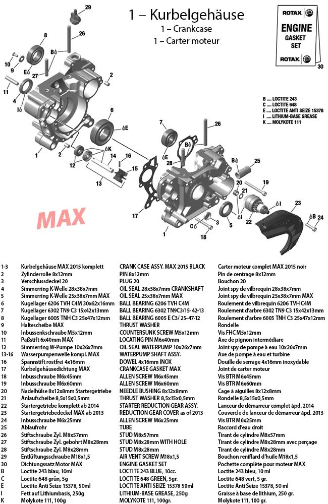 1 - Carter moteur 2015 MAX