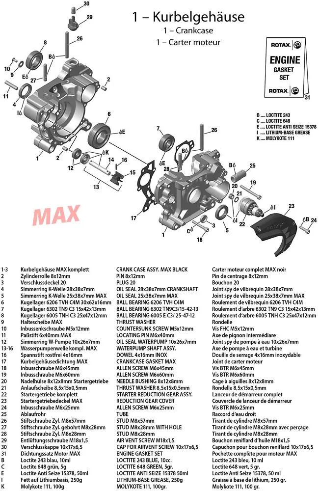 1 - Carter moteur 2017 MAX