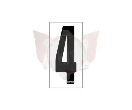Numéro 4 race mat, autocollant