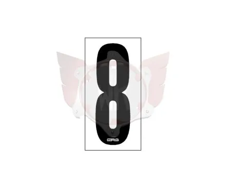 Numéro 8 race mat, autocollant