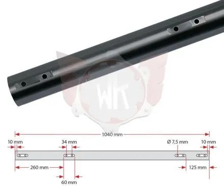ACHSE KF 1040x50x2mm SOFT, SCHWARZ
