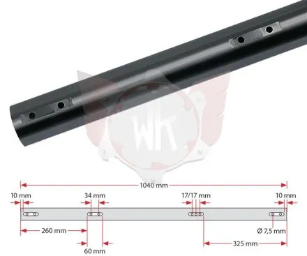 ACHSE KZ 1040x50x2mm SOFT, SCHWARZ