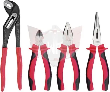 PLIERS SET 4 PCS., WITH SLIP-PROOF HANDLES