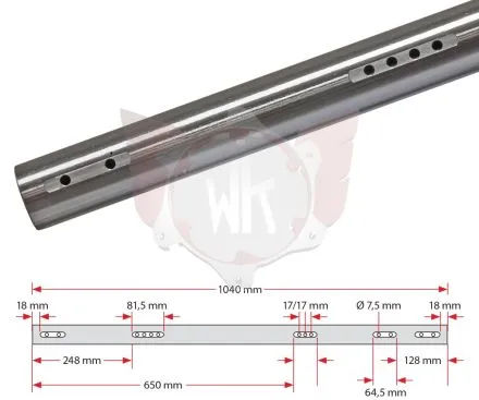ACHSE 1040x50x2mm MITTEL 5 KEYS UNIVERSAL