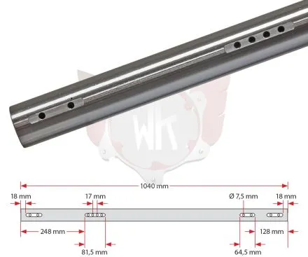 ACHSE KF 1040x50x2mm MITTEL 4 KEYS