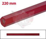 SPURSTANGE SECHSKANT M8x220 ROT ELOXIERT