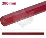 SPURSTANGE SECHSKANT M8x280 ROT ELOXIERT