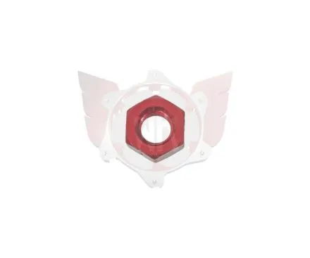 Écrou de rotule droite M8 en aluminium, rouge