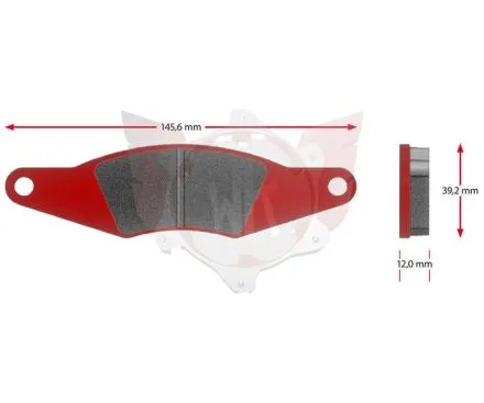 SATZ BREMSBELÄGE SINTER 451-0, ROT
