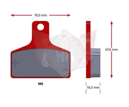 SATZ BREMSBELÄGE SINTER 489-0, ROT