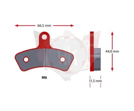 SATZ BREMSBELÄGE SINTER 558-1, ROT