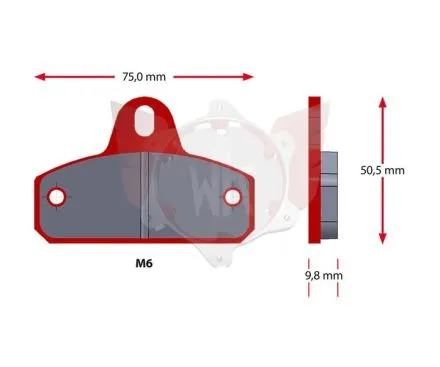 SATZ BREMSBELÄGE SINTER 567-0, ROT