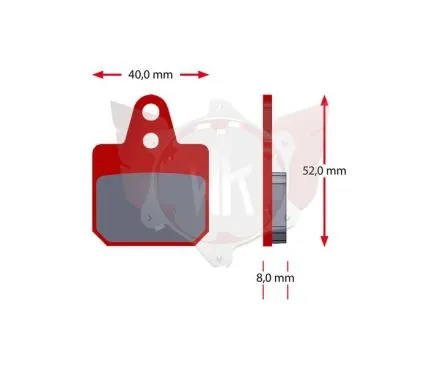Jeu plaquettes SINTER 572-0, rouge