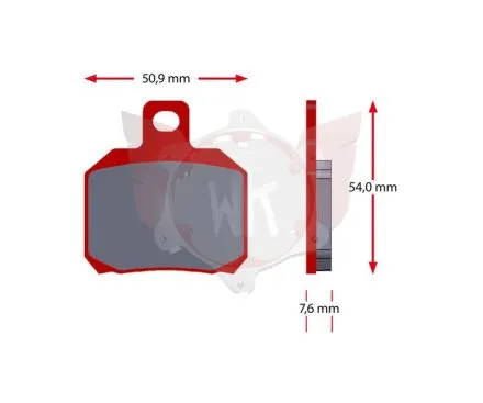 SATZ BREMSBELÄGE SINTER 630-0, ROT