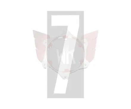 Numéro 7 blanc fond transparent
