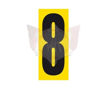 STARTNUMMER SCHWARZ GERADE NR. 8