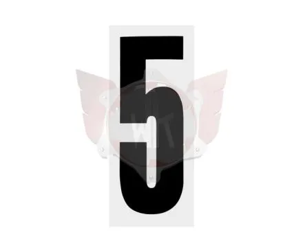 NUMBER 5 PLAIN BLACK