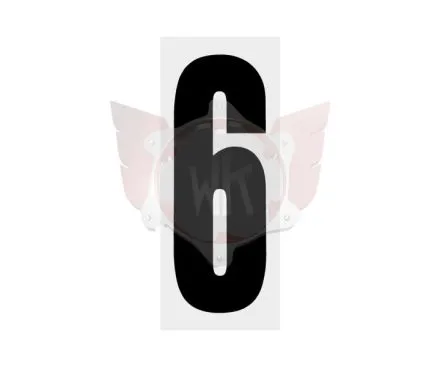 NUMBER 6 PLAIN BLACK