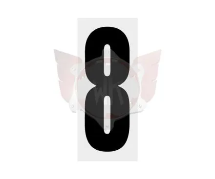 NUMBER 8 PLAIN BLACK