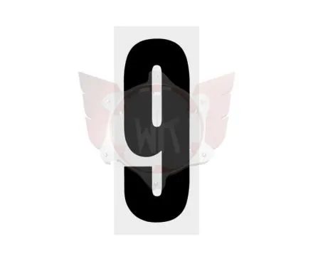 NUMBER 9 PLAIN BLACK