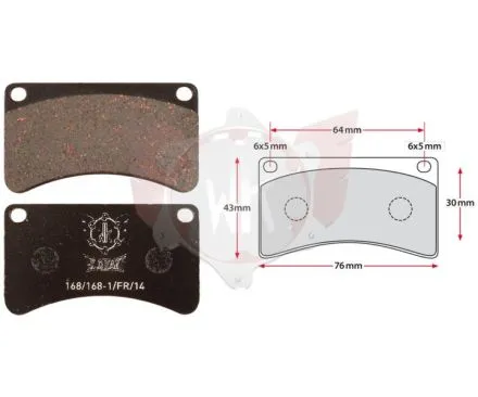 REAR PAD SET GATLING HARD