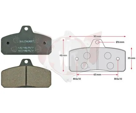 PAD SET FOR MECHANICAL CALIPER
