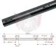 ACHSE 1040x50x2mm WEICH 125ccm, SCHWARZ
