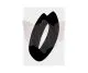 Numéro 0 moderne, noir fond transparent