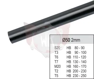 Achse Ø50mm T7 schwarz 1060