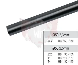 Achse Ø50mm M22 Standard schwarz 1020