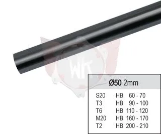 Achse Ø50mm S20 Standard schwarz 1040