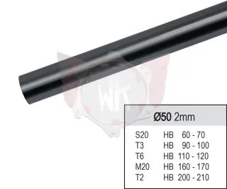 Achse Ø50mm S20 Standard schwarz 1060