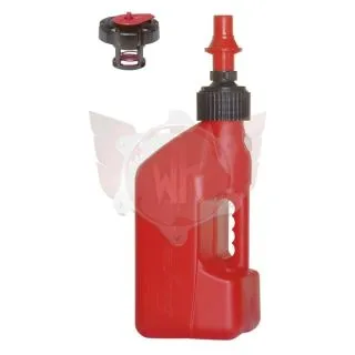 Jerrican TUFF JUG rouge, 10 litres, avec vanne rapide rouge