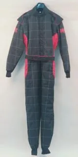 KART SUIT BLACK WITH RED APPLIC.